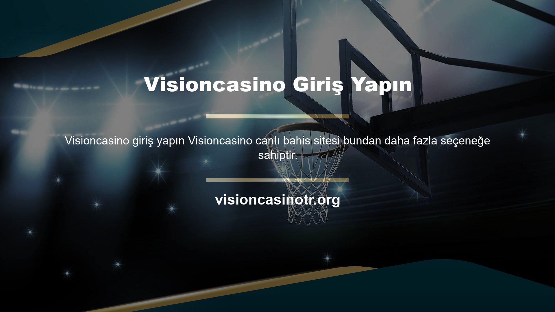 Canlı maçlara izin veren sitelerden biri Visioncasino TV
